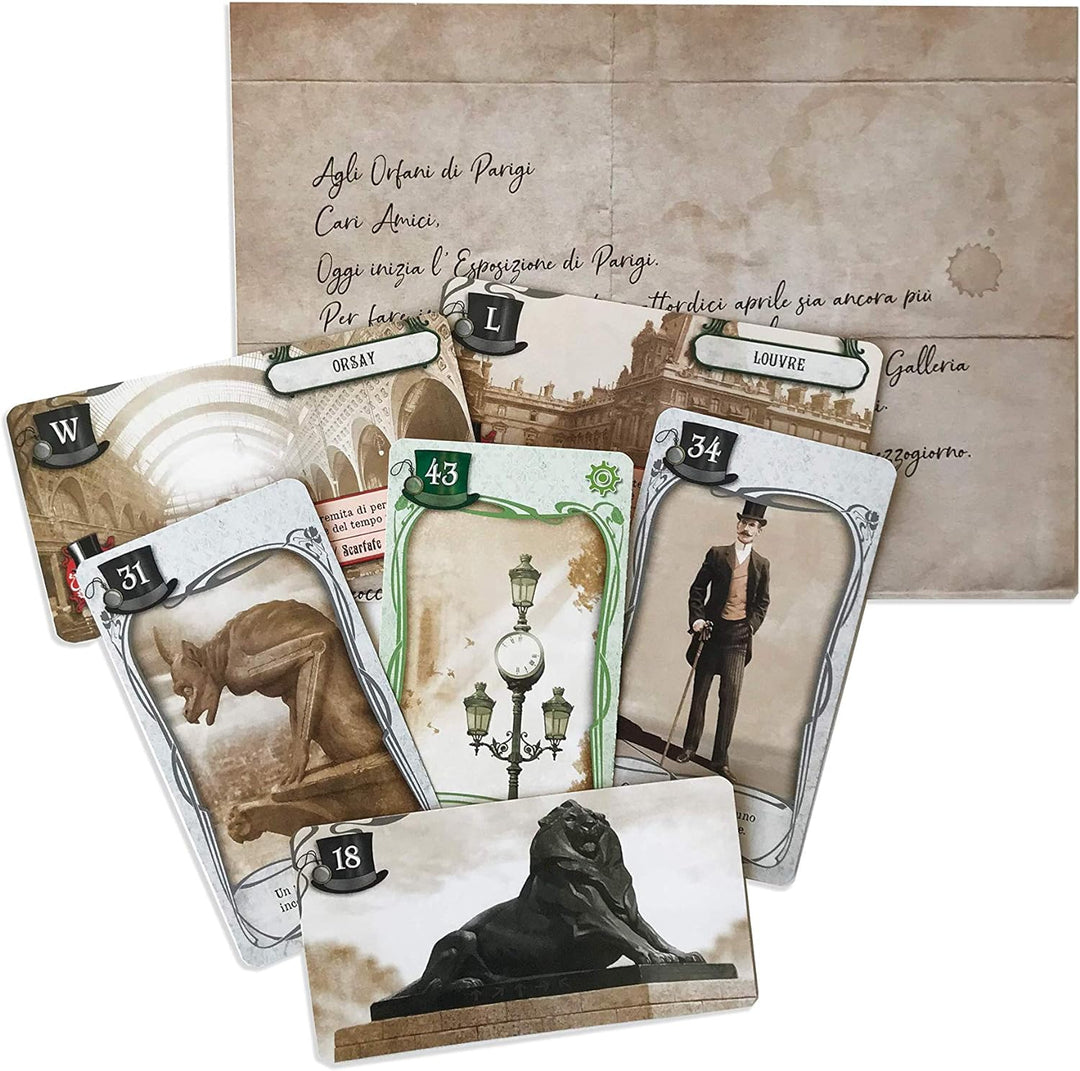 Asmodee Italia- Unlock Timeless Adventures Escape Room Tisch-Edition komplett in Italien hergestellt
