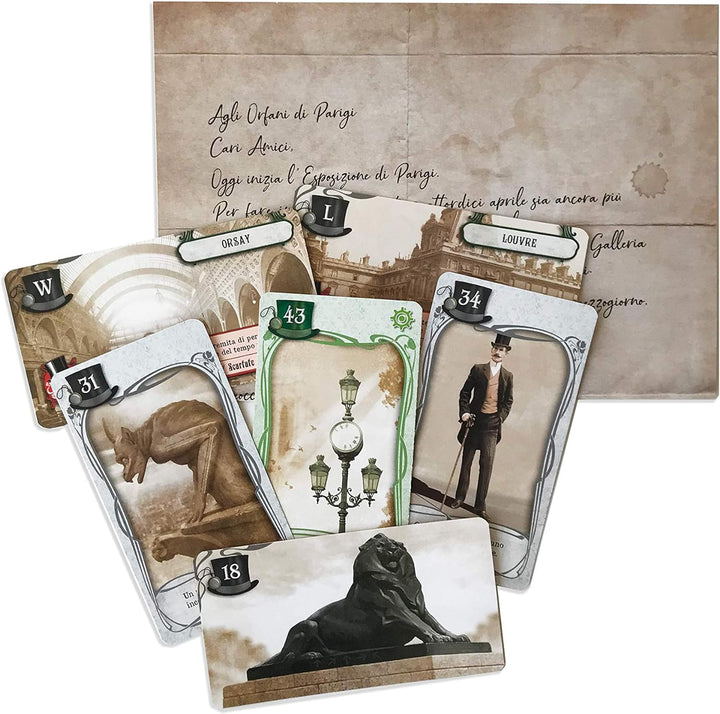 Asmodee Italia- Unlock Timeless Adventures Escape Room Tisch-Edition komplett in Italien hergestellt