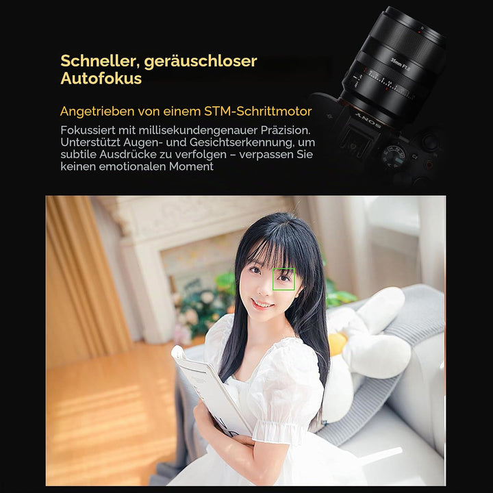 7artisans AF 35mm f1.8 Vollformat objektiv, kompatibel mit L Mount Bajonett, grosse Blende,Prime,STM