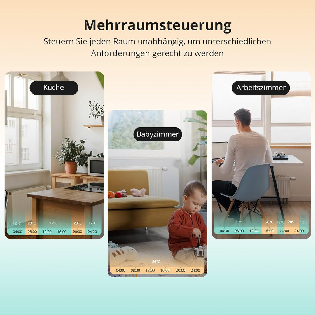 SONOFF TRVZB Zigbee Smartes Heizungsthermostat,4 Stück Smarte Heizkörperthermostat, Energiesparen, Z