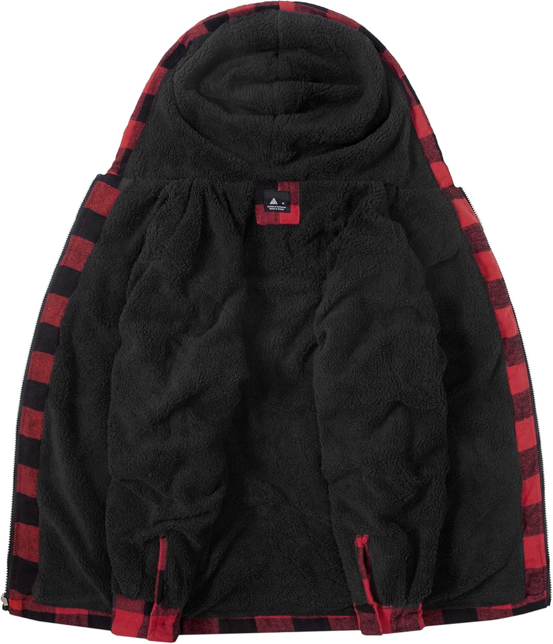 SwissWell Herren Hemdjacke Verdicken Kariertes mit Zipper Flanelljacke Plüschfutter Freizeit Gefütte