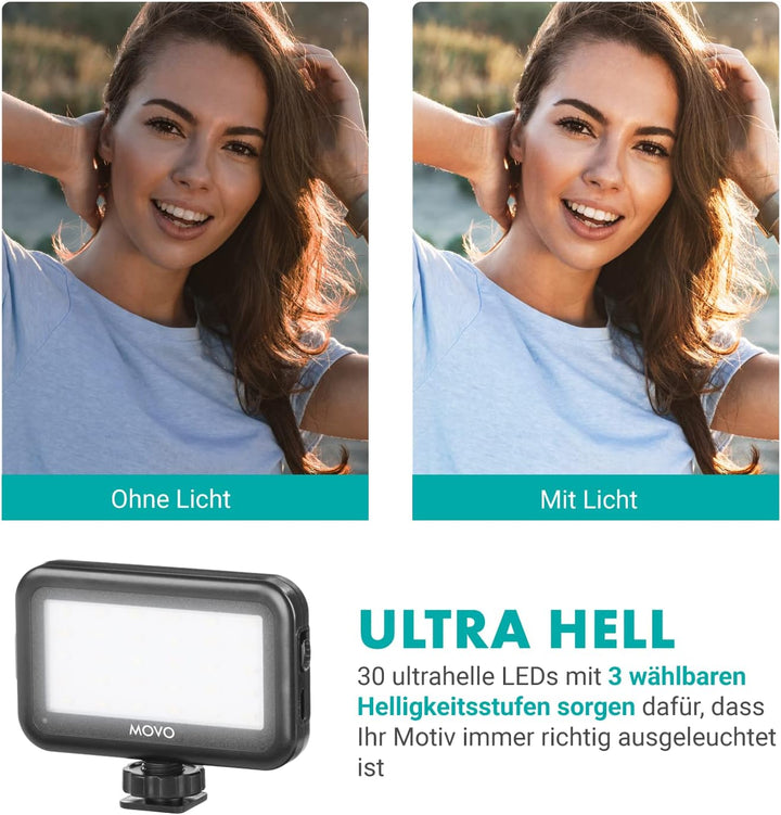 Movo iVlogger Vlogging-Kit für das iPhone - Lightning-kompatibles Video Vlogging Set - Zubehör: Hand