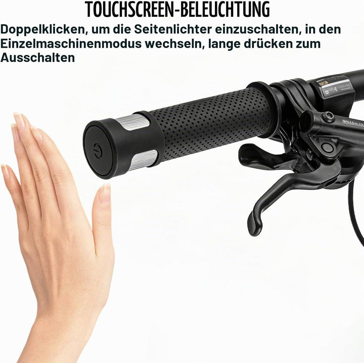 E Scooter Blinker, LED-Lenkerleuchte, Ergonomische Griffe für Elektroroller, Roller Blinklicht Rolle