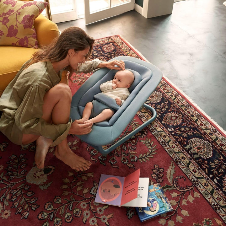 CYBEX Gold LEMO Bouncer Stand, Ständer für CYBEX LEMO Bouncer Nest, Bis max. 15 kg, Suede Grey, Sued