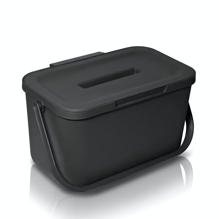 WUITOKI Biomülleimer Küche 4l, Hängmülleimer aus Kunststoff, klein, geruchsdicht, spülmaschinenfest,