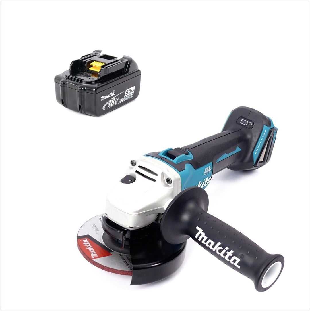 Makita DGA 504 T1 Akku Winkelschleifer 18V 125mm Brushless + 1x Akku 5,0Ah - ohne Ladegerät