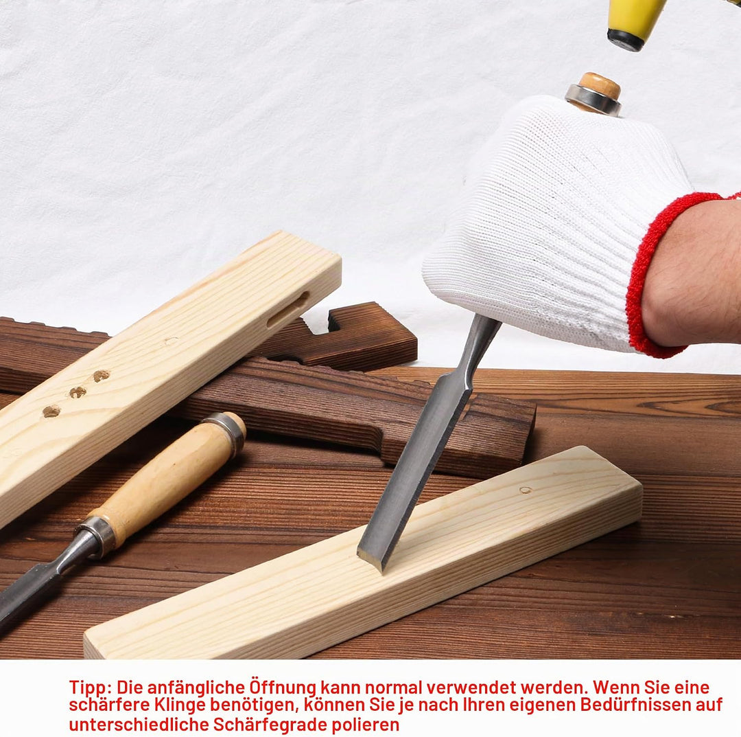 RDEXP 4 Stück Halbrunde Holzbearbeitungsbeitel Drehmeissel Holzgriff DIY Handwerk