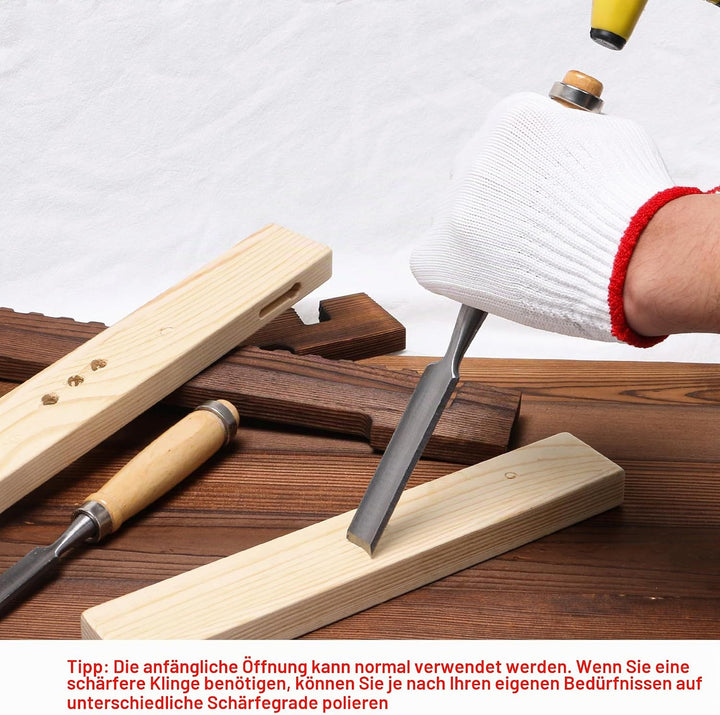 RDEXP 4 Stück Halbrunde Holzbearbeitungsbeitel Drehmeissel Holzgriff DIY Handwerk