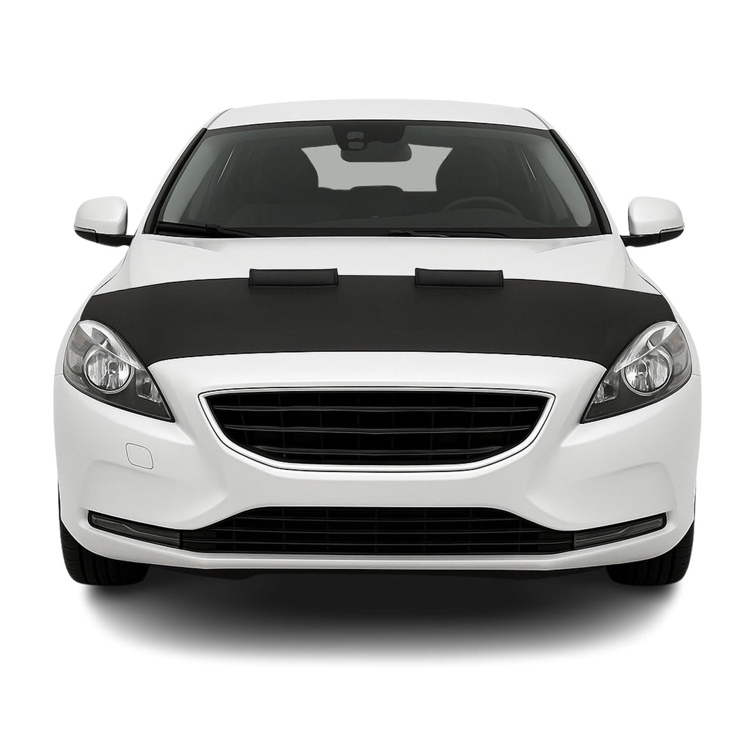 OMAC Haubenbra Steinschlagschutz Bonnet Bra kompatibel mit Volvo V40 2012-2016 Schwarz Halb Schwarz