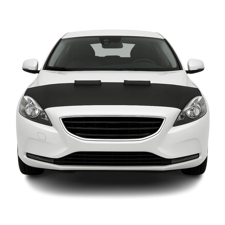 OMAC Haubenbra Steinschlagschutz Bonnet Bra kompatibel mit Volvo V40 2012-2016 Schwarz Halb Schwarz