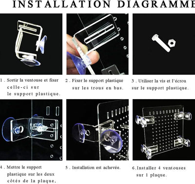BEGONDIS Trennwande für Aquarien für Mischzucht aus PET/PETP, Aquarium Fish Tank Divider. 3030, 3030