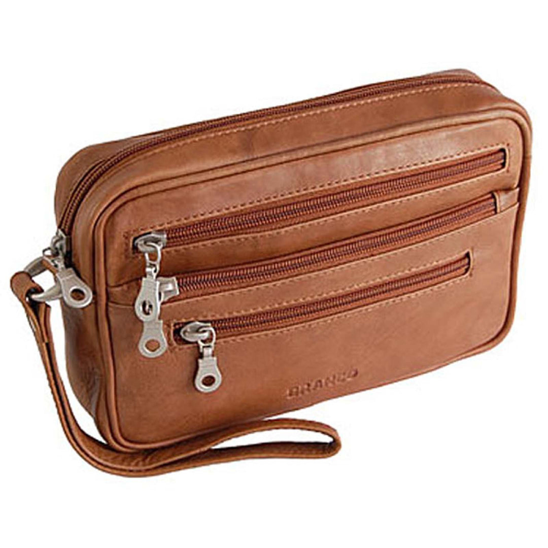 GoBago Branco moderne Leder Herren Handgelenktasche Herrentasche Herren Tasche Natur, Natur