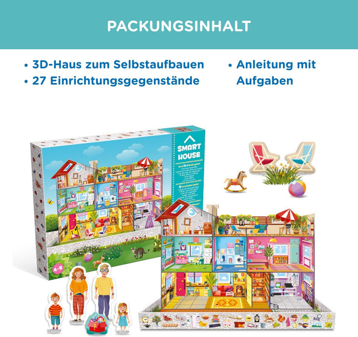 Granna - Kluges Haus - Kreatives Bildungsset für Kinder 4-8 Jahre, 1+ Spieler, Spielzeug Lernen, Ged