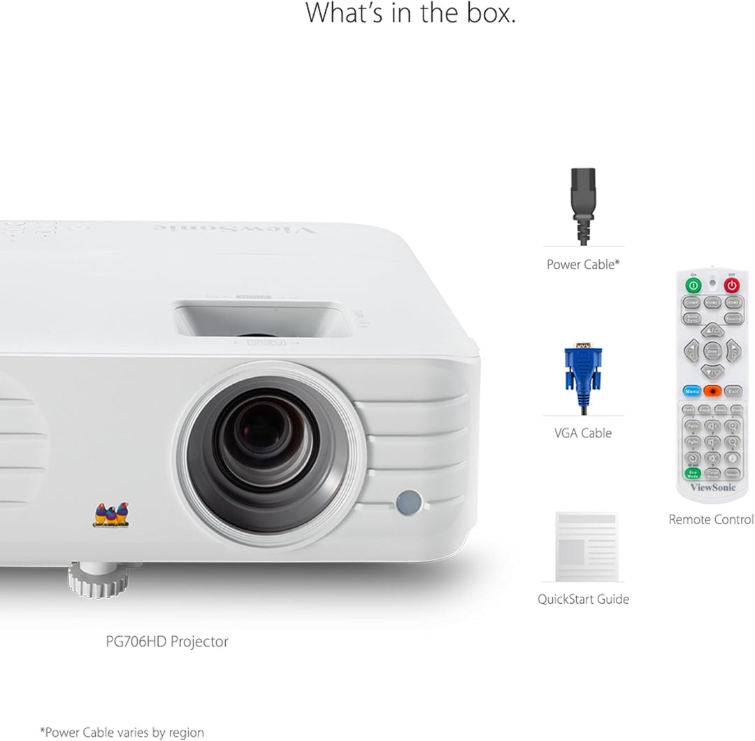 Viewsonic PG706HD Business DLP Beamer Full-HD, 4.000 ANSI Lumen, HDMI, USB, 10 Watt Lautsprecher, 1.