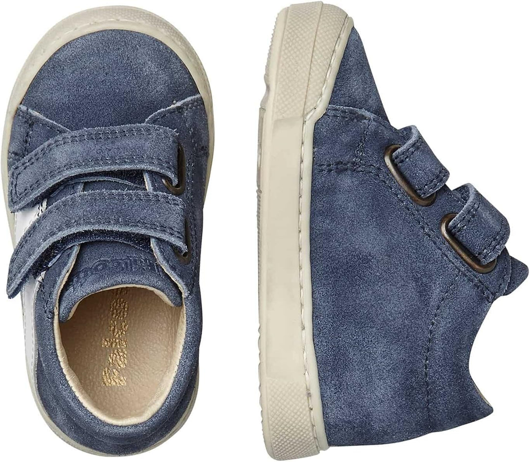 Falcotto Gazer VL-Sneaker aus Veloursleder mit Klettverschluss blau 19