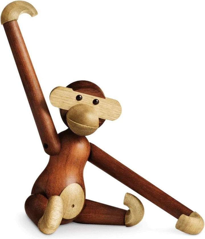 Kay Bojesen AFFE klein Figuren 18.5 cm Affen Weihnachtsdekoration, Holz dunkel H18.5 cm Teak/Limba,