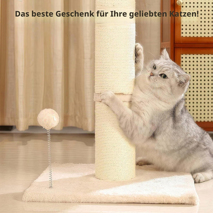 Marchul Katzenkratzbaum, Kratzbaum für grosse Katzen mit hängendem Ball breiter Basis, Katzenspielze