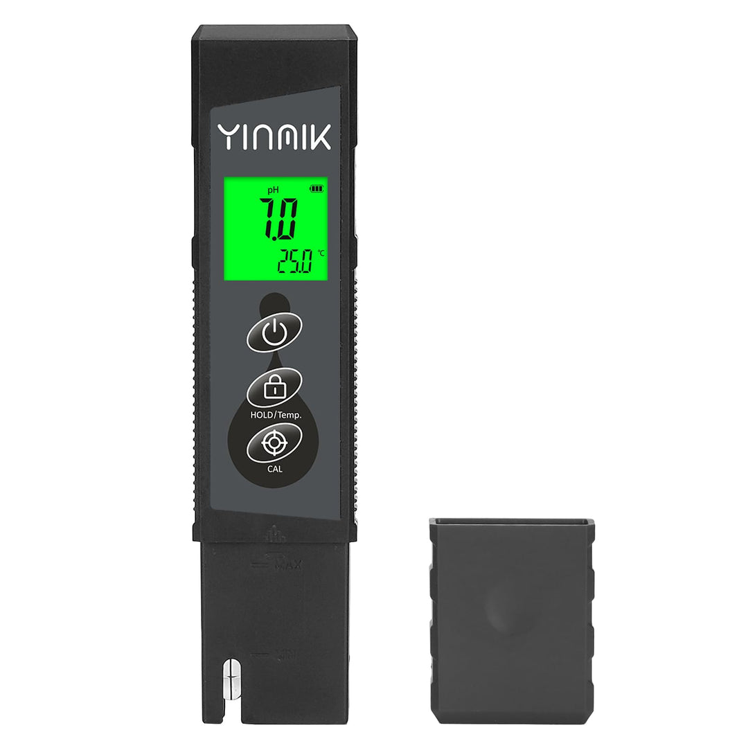 pH Messgerät Wasser, pH Wert Messer, YINMIK pH Tester, Digitaler pH Monitor mit Farbdisplay, Pool pH