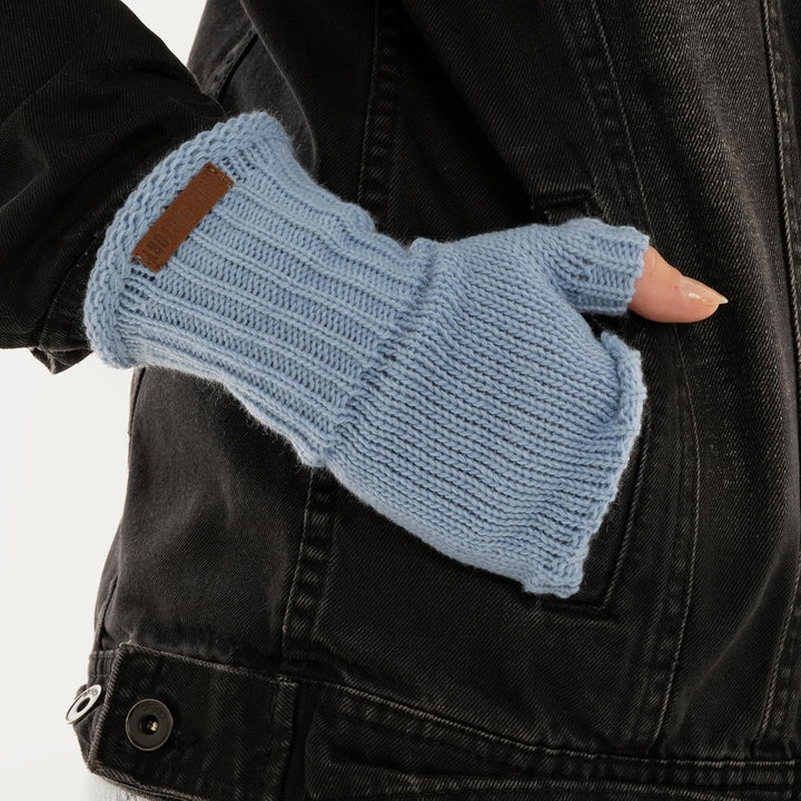 KNIT FACTORY - Cleo Handstulpen - Fingerlose Handschuhe - Gestrickte Handschuhe für Winter - Damen H