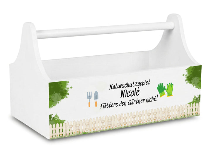 Pinus Personalisierte Werkzeugkiste aus Holz 34x18x20,5 cm - Holz Werkzeugkasten mit Griff, personal