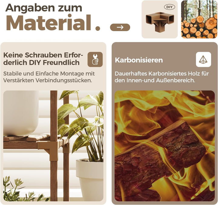 Pflanzenständer Brief Zimmerpflanzen, Holz im Freien abgestuftes Pflanzenregal Brief mehrere Pflanze