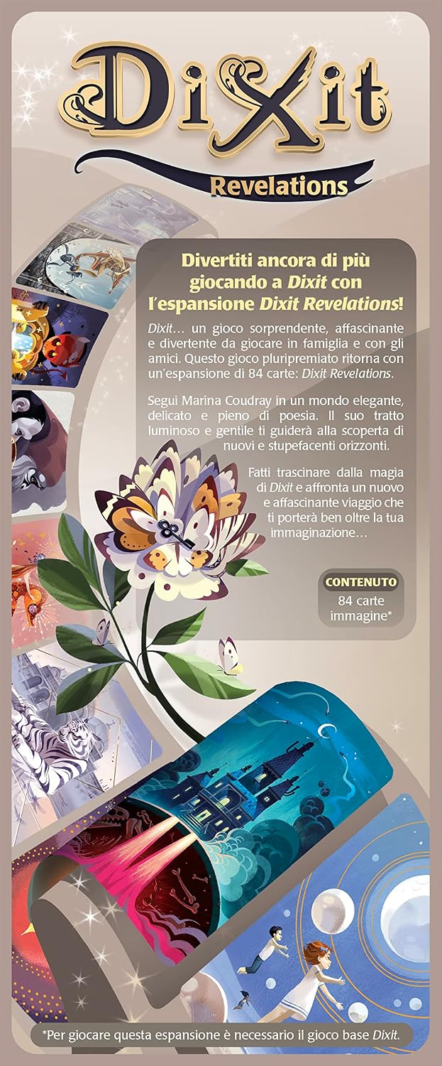 Asmodee - Dixit 7 Revelations, Erweiterung des Brettspiels, italienische Ausgabe, 8011., Dixit 7 Rev