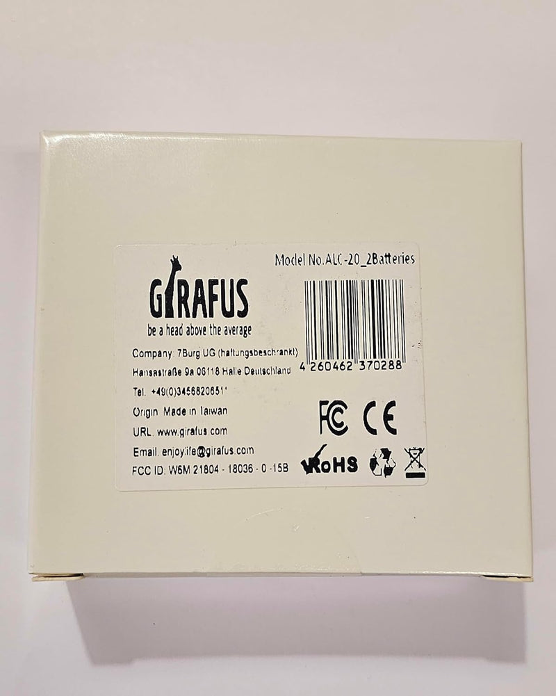 Girafus Knopfzellen Ladegerät für LIR-2032/2016 2025 Akkus USB Batterieladegerät inklusive 2X LiR203