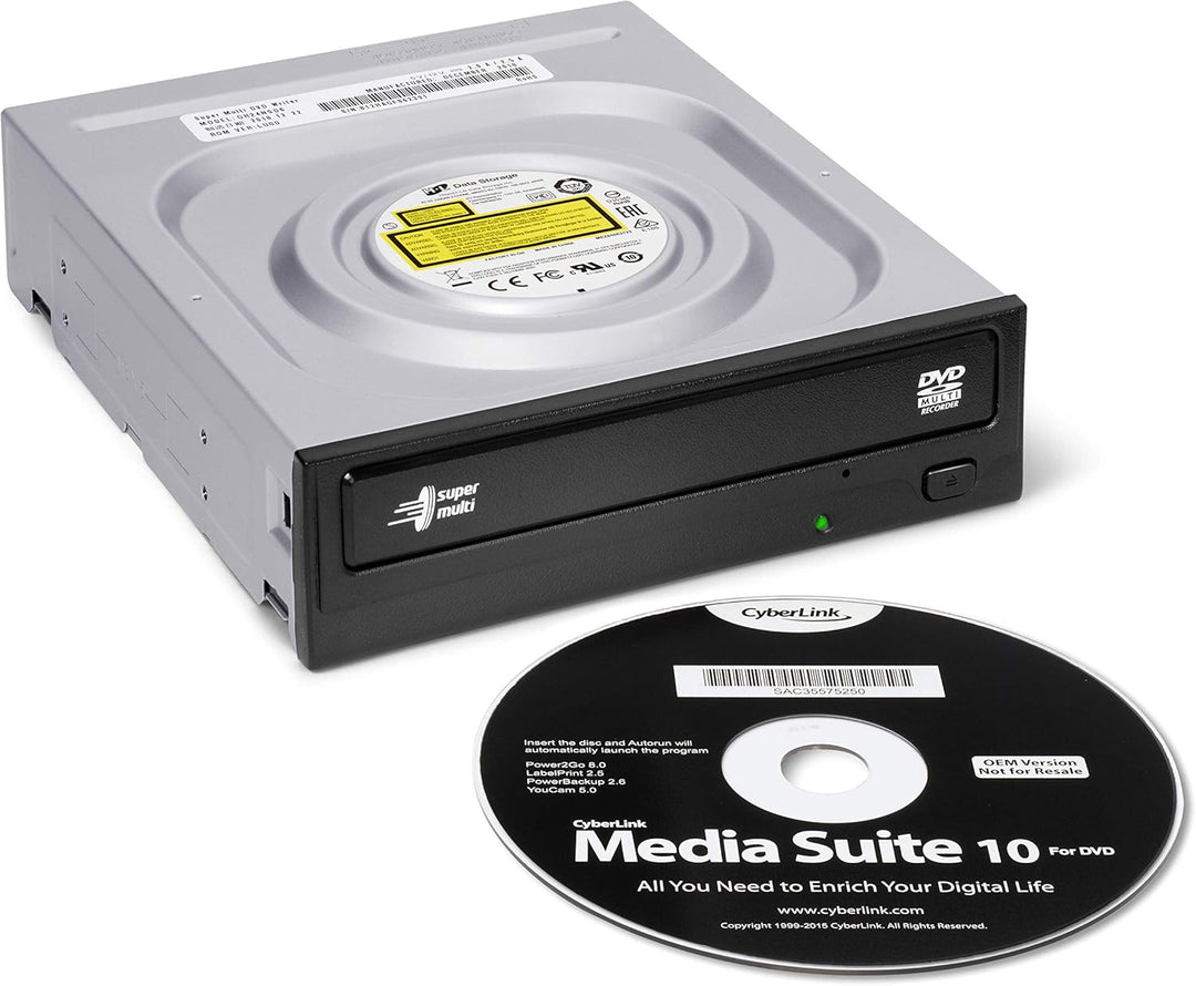 Hitachi-LG GH24 Internal DVD Drive, DVD-RW CD-RW ROM Rewriter for Laptop/Desktop PC, Windows 10 Comp