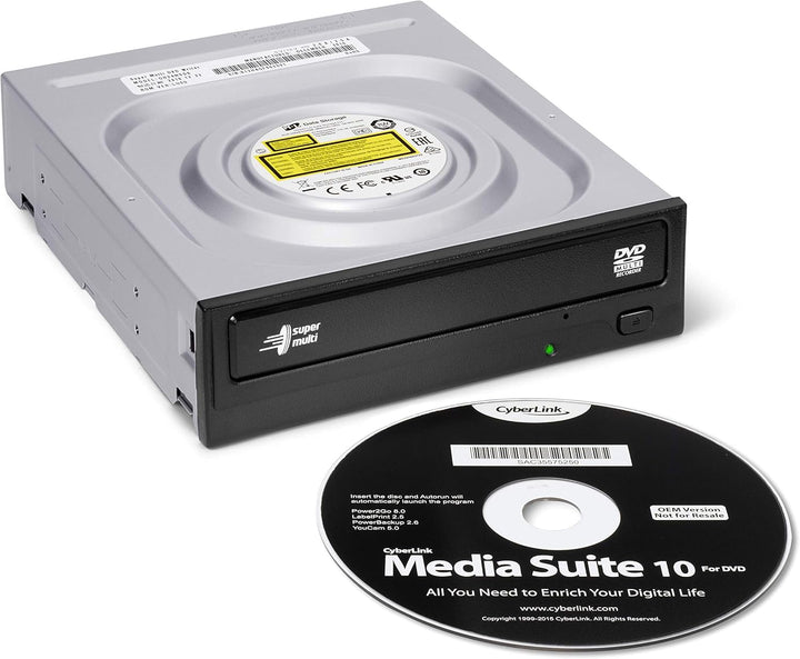 Hitachi-LG GH24 Internal DVD Drive, DVD-RW CD-RW ROM Rewriter for Laptop/Desktop PC, Windows 10 Comp
