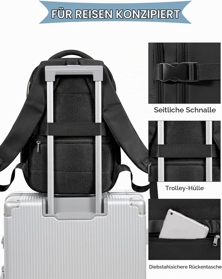 SZLX Ryanair Handgepäck Rucksack Damen für Flugzeug Untersitz Kabinentasche Reiserucksack Handgepäck