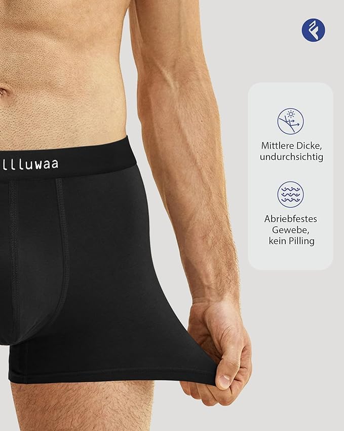 Fullluwaa Boxershorts Herren 12er Pack - Business Men Retroshorts Männer Trunks Baumwolle Unterwäsch