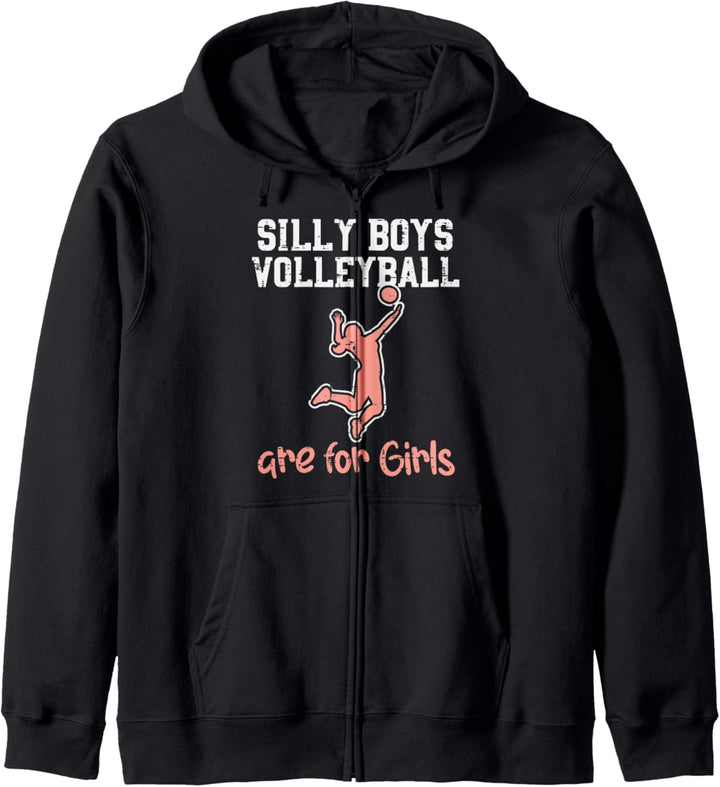 Silly Boys Volleyball For Girls Player Coach Women Girls Kapuzenjacke
