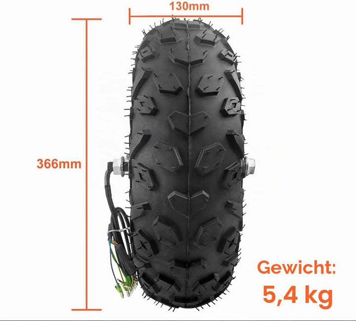 L-faster 36V 48V 350W 500W Schubkarre Wagen Getriebe Nabenmotor Kit Off Road 14,5 Zoll Rad 24V 350W,