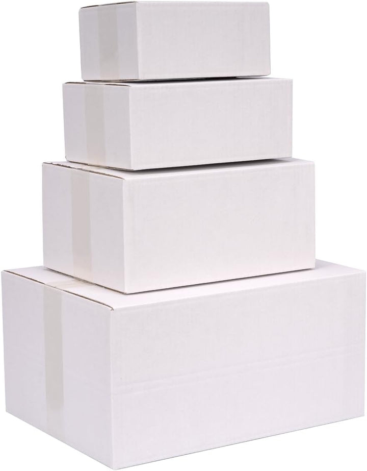 verpacking Faltkartons 250 x 175 x 100 mm KK 24 Weiss [Grösse und Stückzahl wählbar] 1-wellig kleine