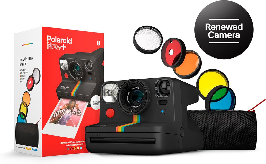Polaroid Now+ I-Type Sofortbildkamera, überholt, Schwarz (9124) Now+ erneuert, Now+ erneuert