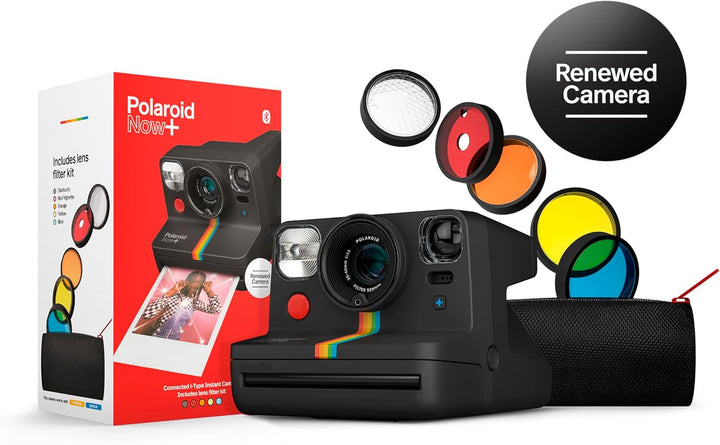 Polaroid Now+ I-Type Sofortbildkamera, überholt, Schwarz (9124) Now+ erneuert, Now+ erneuert