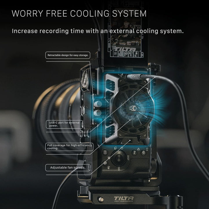 Tilta ZV-E1 Cage, Kompletter Kamerakäfig Kompatibel mit Sony ZV-E1 Pro Kit mit oberem Griff, Kühlsys