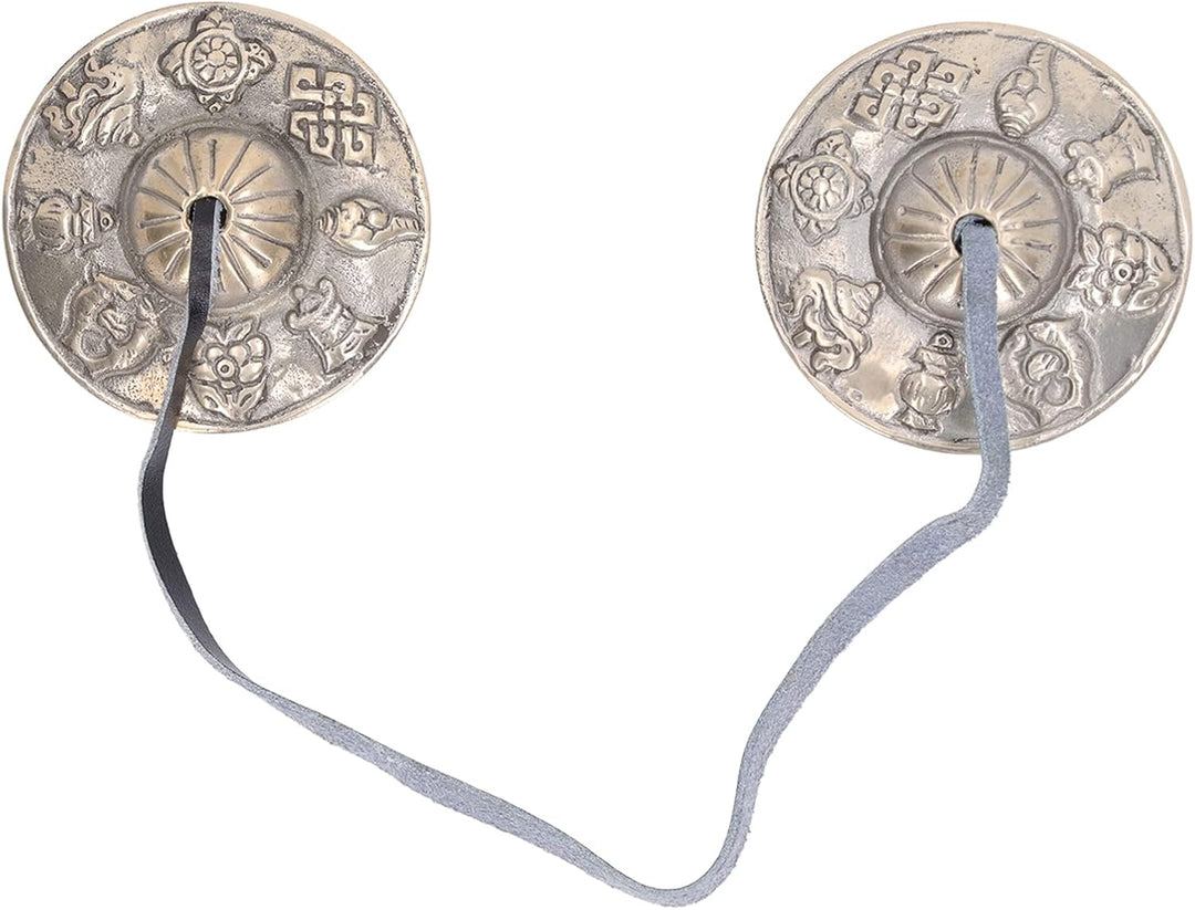 Tyenaza Tibetische Tingsha-Meditationsglocke, Kleines Reines Kupfer-Doppelglockenspiel, Nepalesische