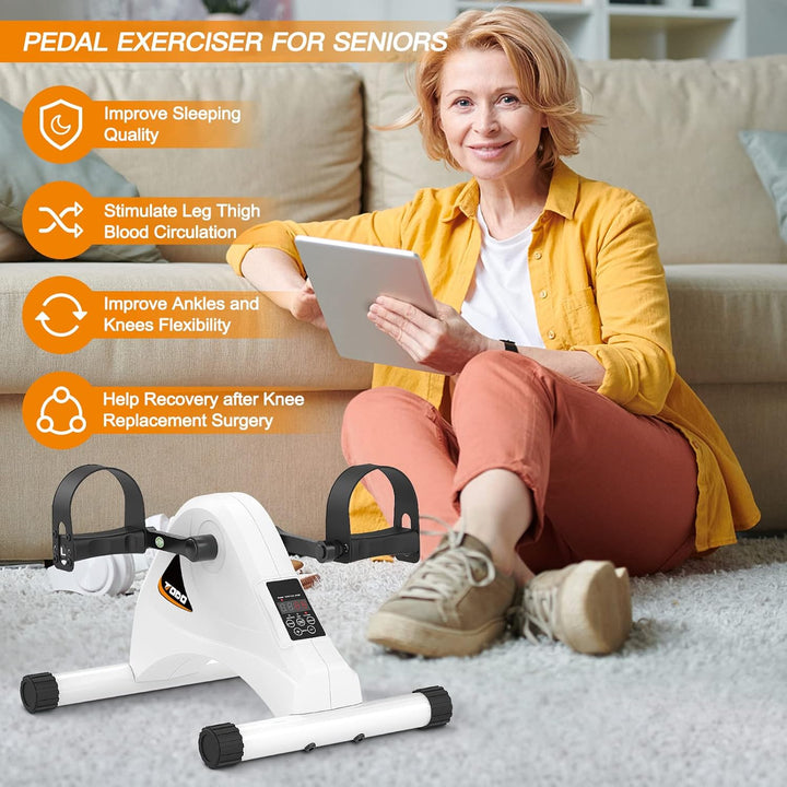 TODO Mini Heimtrainer Elektrischer, Fitness Bike Arm- und Beintrainer im Sitzen für Senioren Sportge