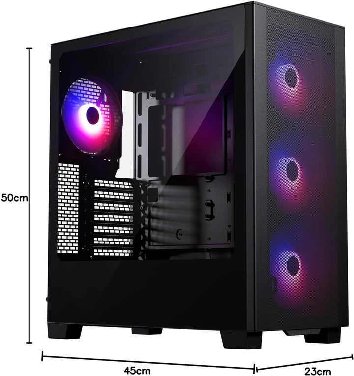 Phanteks XT Pro Ultra Tempered Glass Windows, D-RGB - schwarz Black, Black