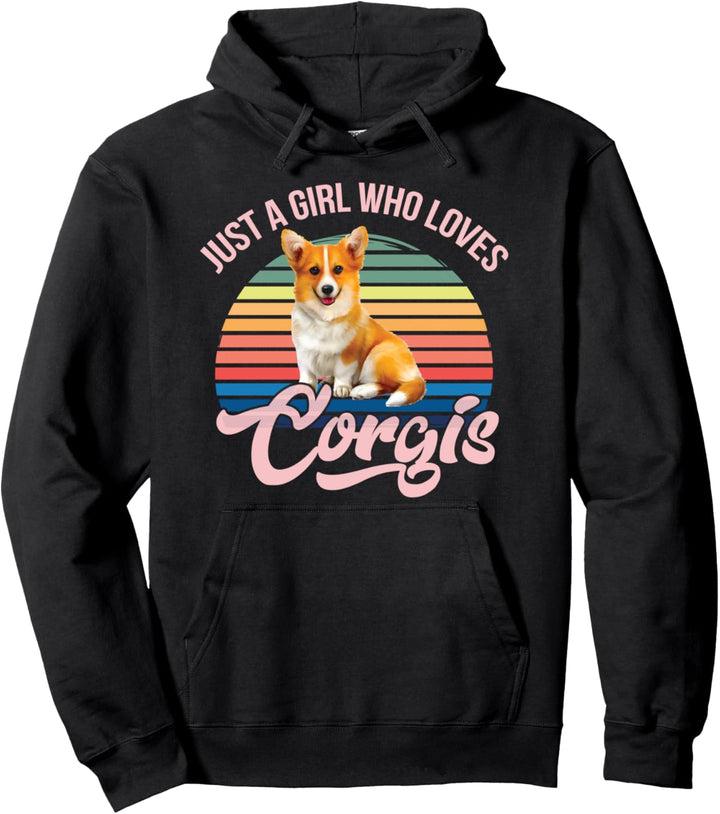 Just a girl who loves Corgis lustiges Hundemotiv für Mädchen Pullover Hoodie