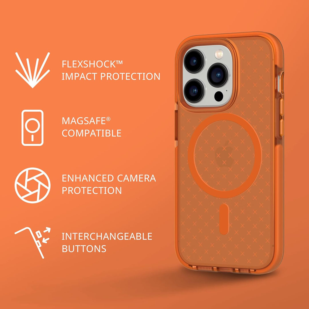 tech21 iPhone 14 Pro Evo Check Kompatibel mit MagSafe - Stossdämpfende & schlanke Schutzhülle mit 16