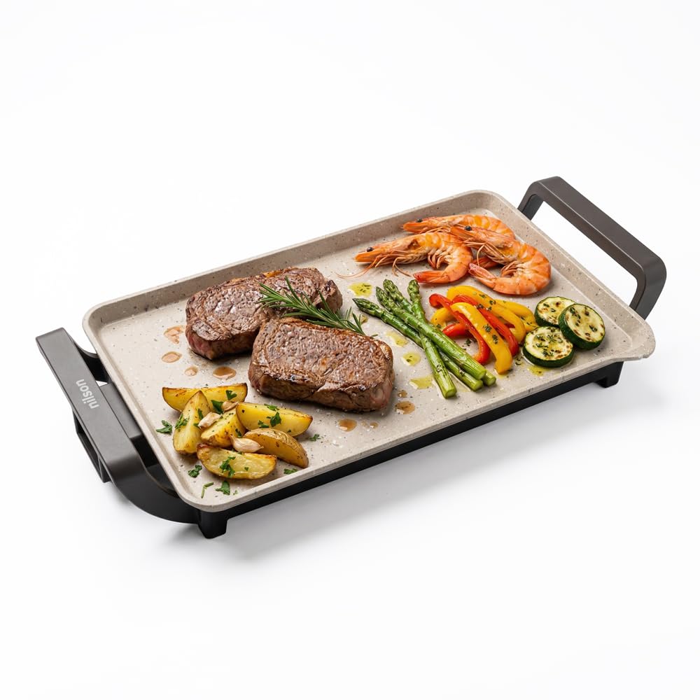 Elektrischer Grill und Sandwichtoaster, doppelt, 2300 W, Temperaturkontrolle, Öffnung 180 Grad, anti