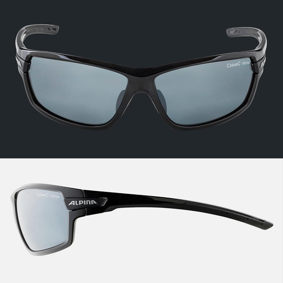 ALPINA TRI-SCRAY 2.0 - Indiv. Anpassbare, Bruchsichere Wechselscheiben Sport- & Fahrradbrille Mit 10