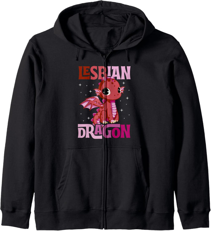 Lesbian Dragon Magic Majestic Cute LGBTQ Gay Pride Stuff Kapuzenjacke