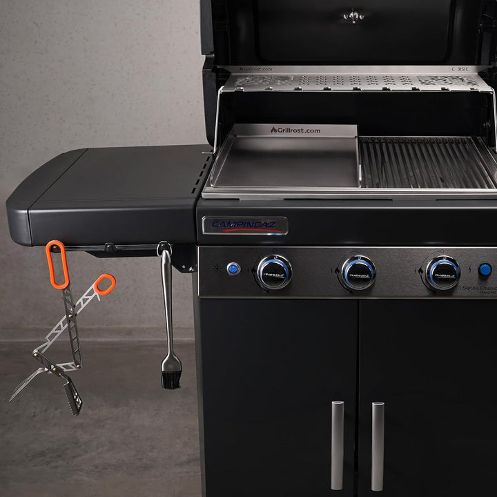 Edelstahl Grillplatte | Plancha 40x30cm - Universalgrösse | 4mm Massiv - Made in Germany, 40x30cm -