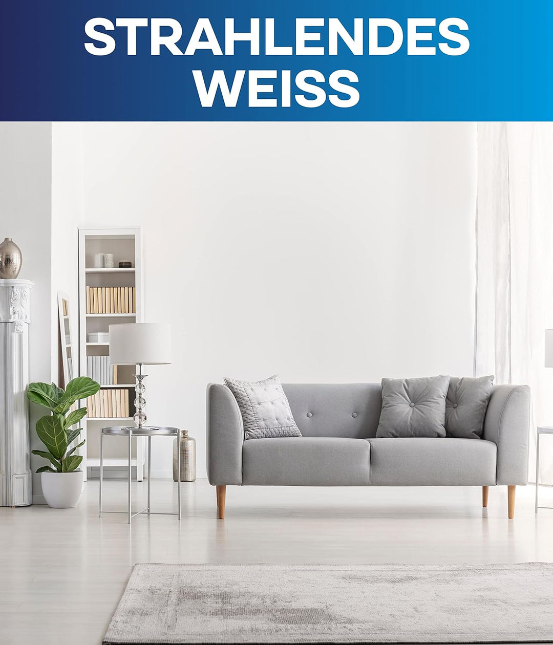 Plid® Rollputz innen & aussen fein Weiss matt [20kg Set] - atmungsaktiv hohe Deckkraft verarbeitungs