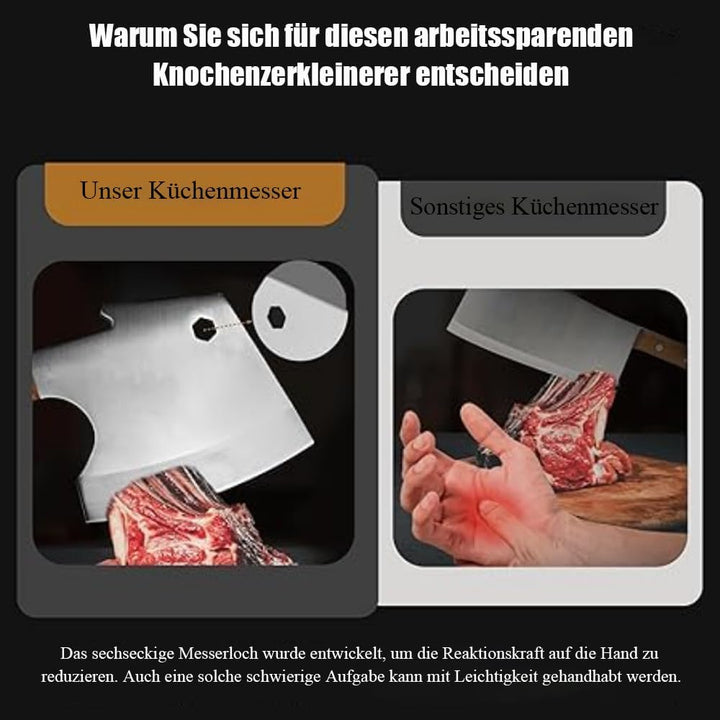 Kitory Hackmesser 15 cm Klinge, Küchenbeil für gefrorenes Fleisch und grosse Knochen, Extrem Scharf