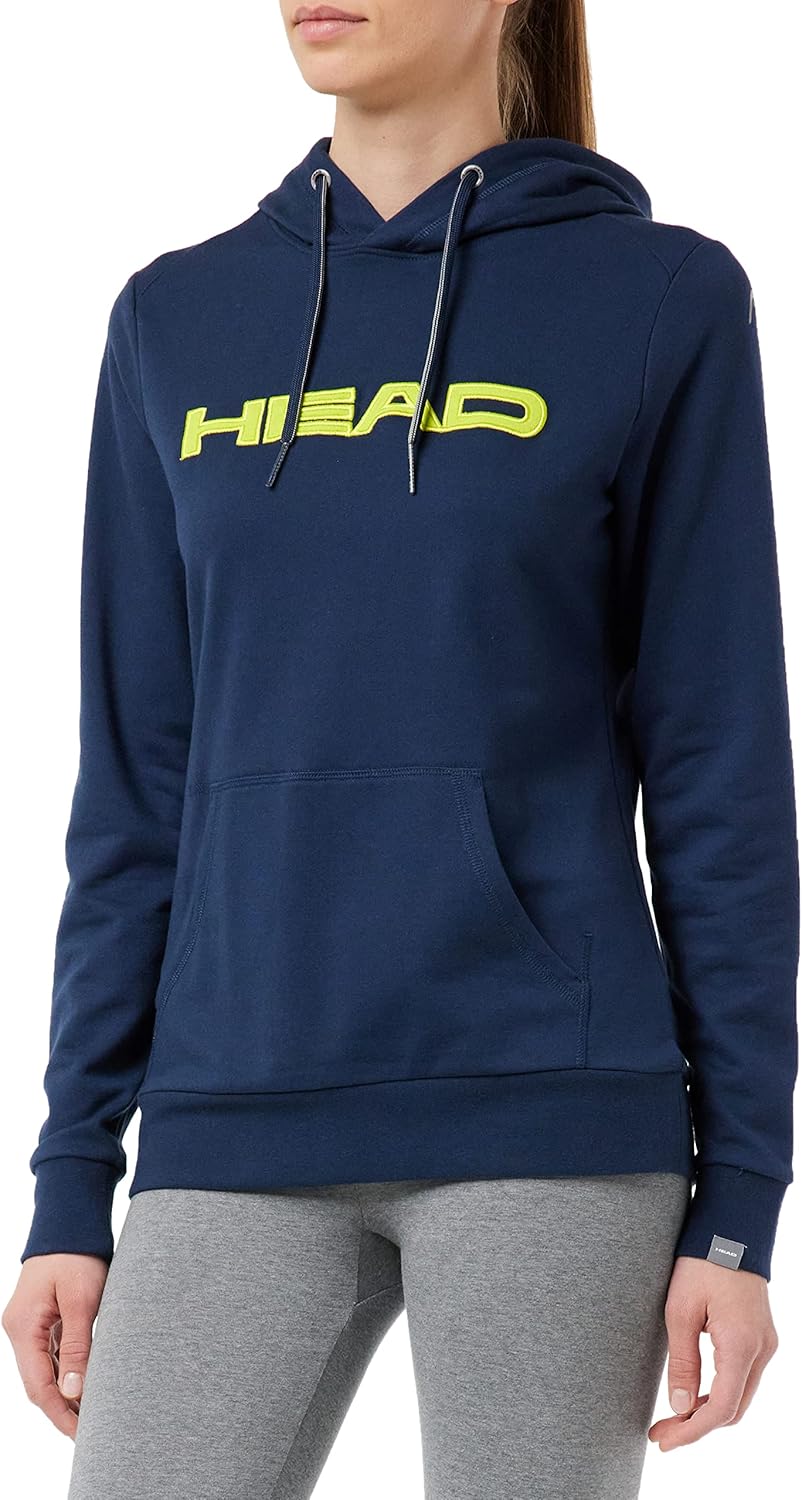 HEAD Damen Club Rosie Hoodie W Hooded Sweatshirt S Dunkel Blau/Gelb