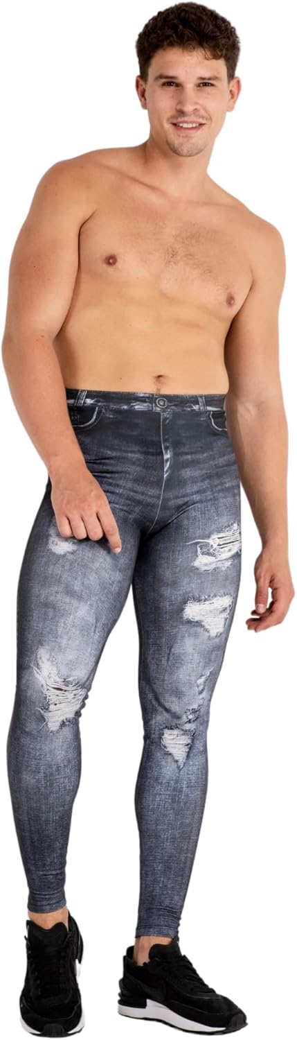 Kapow Meggings - Die originalen Männer Leggings S Black Jean Johnny, S Black Jean Johnny